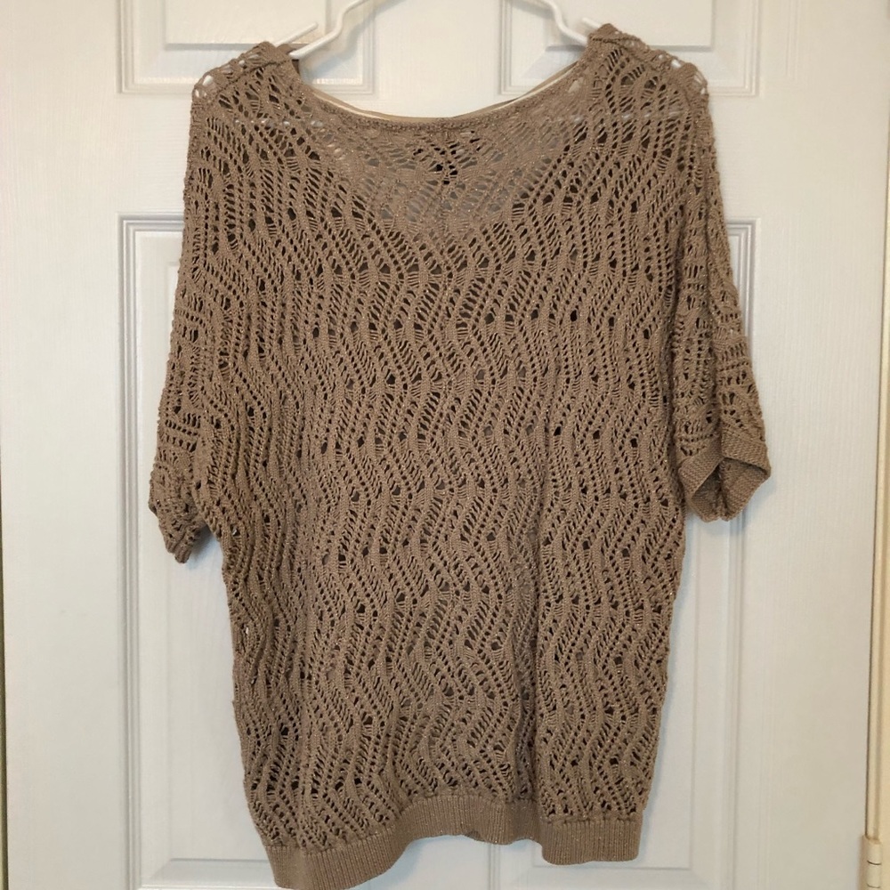 Open Weave Sweater With Camisole